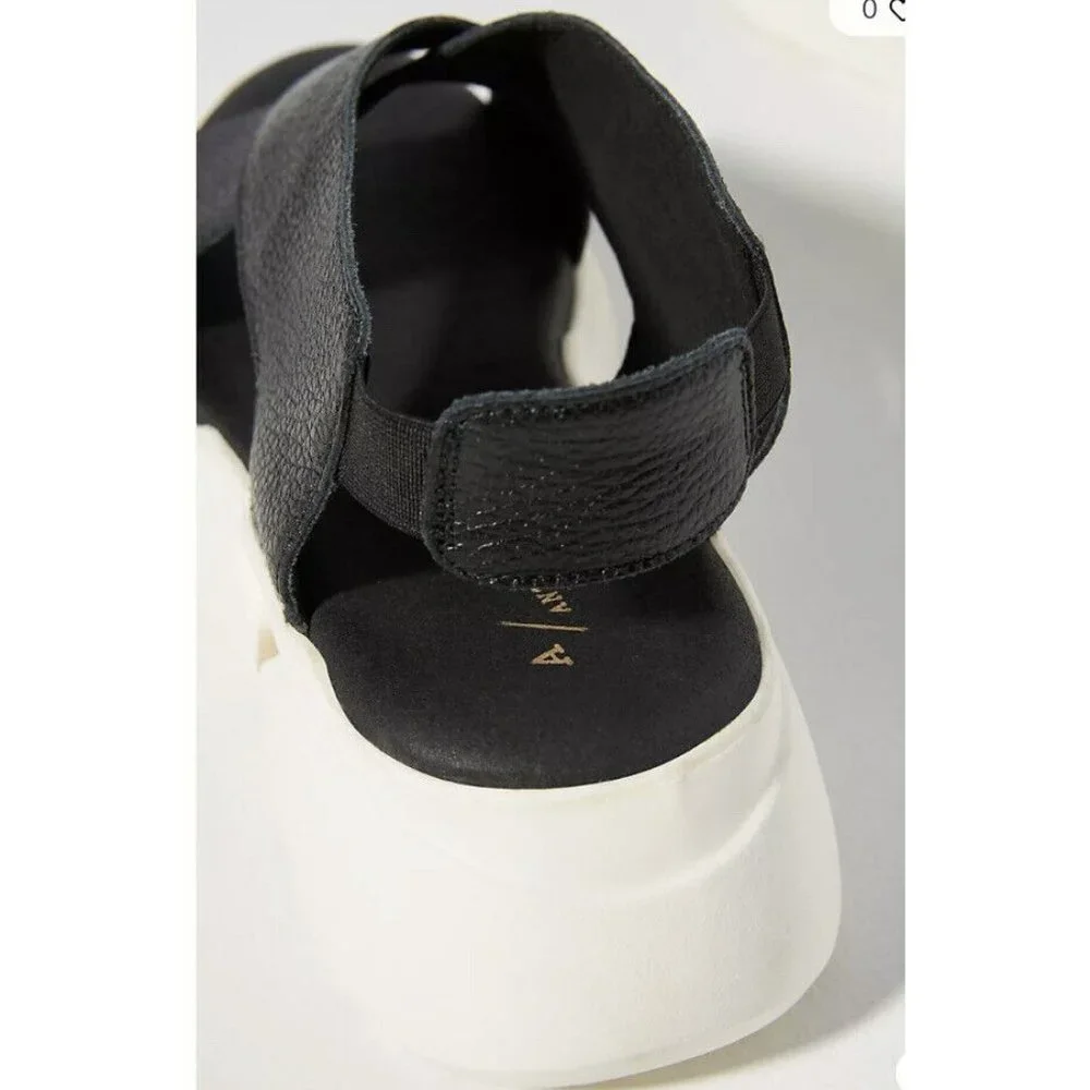 Daily Practice by Anthropologie Fisherman Sandals Size 36 US 6 $148 Black White